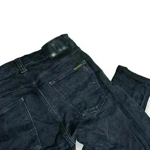 NUDIE JEANS CO Men’s Straight Slim Fit Jeans Organic Black W33 L34 Dean Stretch - Picture 4 of 12